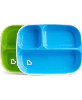 MUNCHKIN plates with compartments 2pcs. 6m+ Splash 01244802