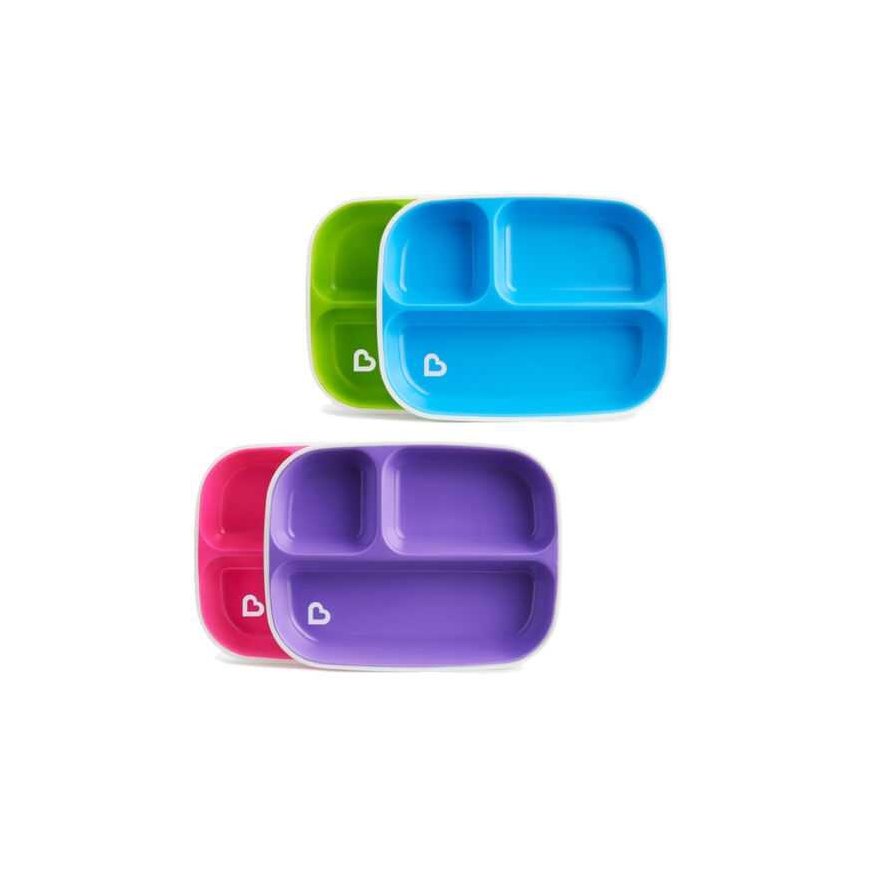 MUNCHKIN plates with compartments 2pcs. 6m+ Splash 01244802 – 3