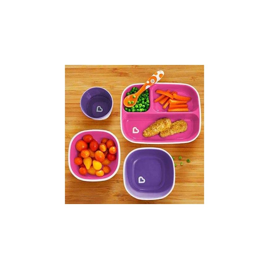 MUNCHKIN plates with compartments 2pcs. 6m+ Splash 01244802 – 5