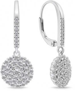 Brilio Silver Decent silver earrings with zircons EA730W