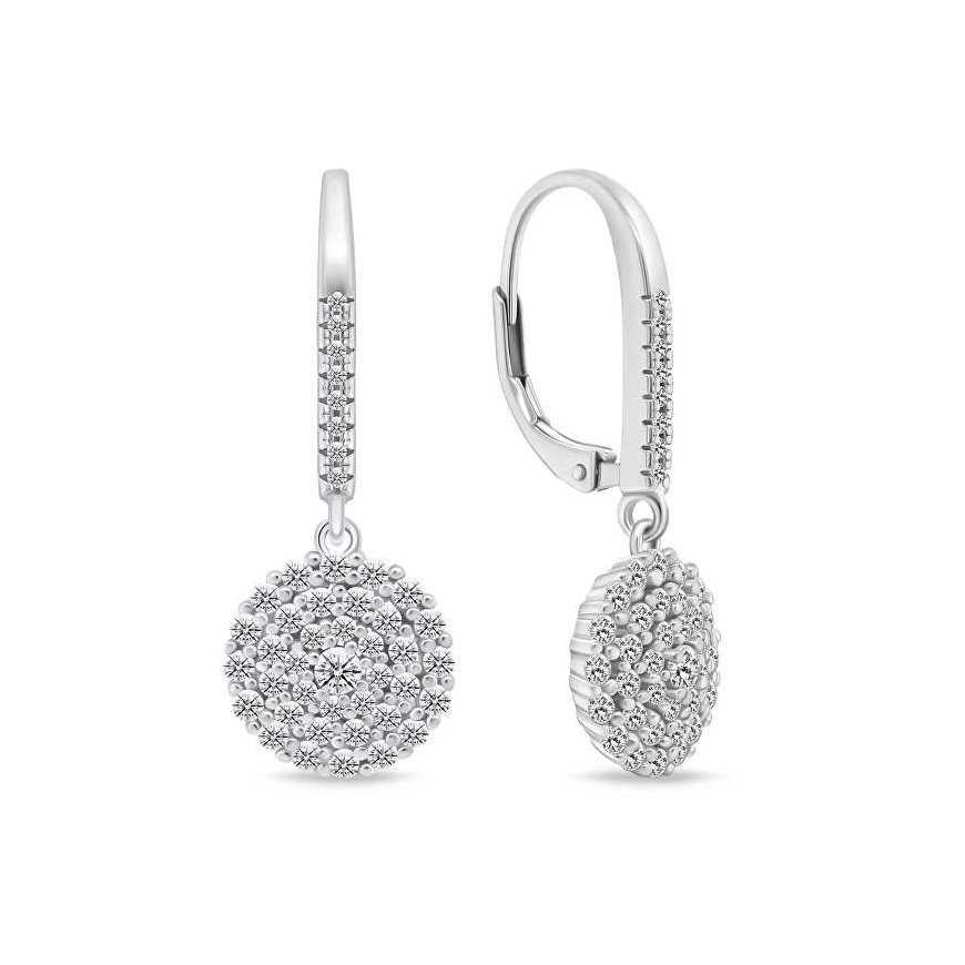 Brilio Silver Decent silver earrings with zircons EA730W
