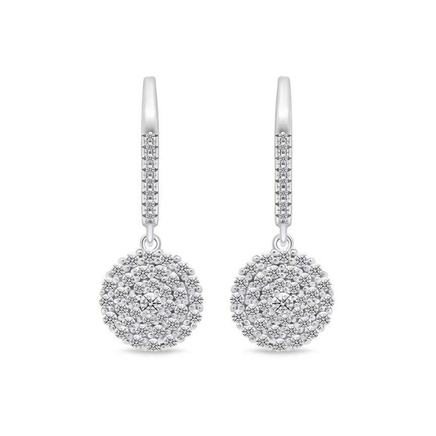 Brilio Silver Decent silver earrings with zircons EA730W – 2