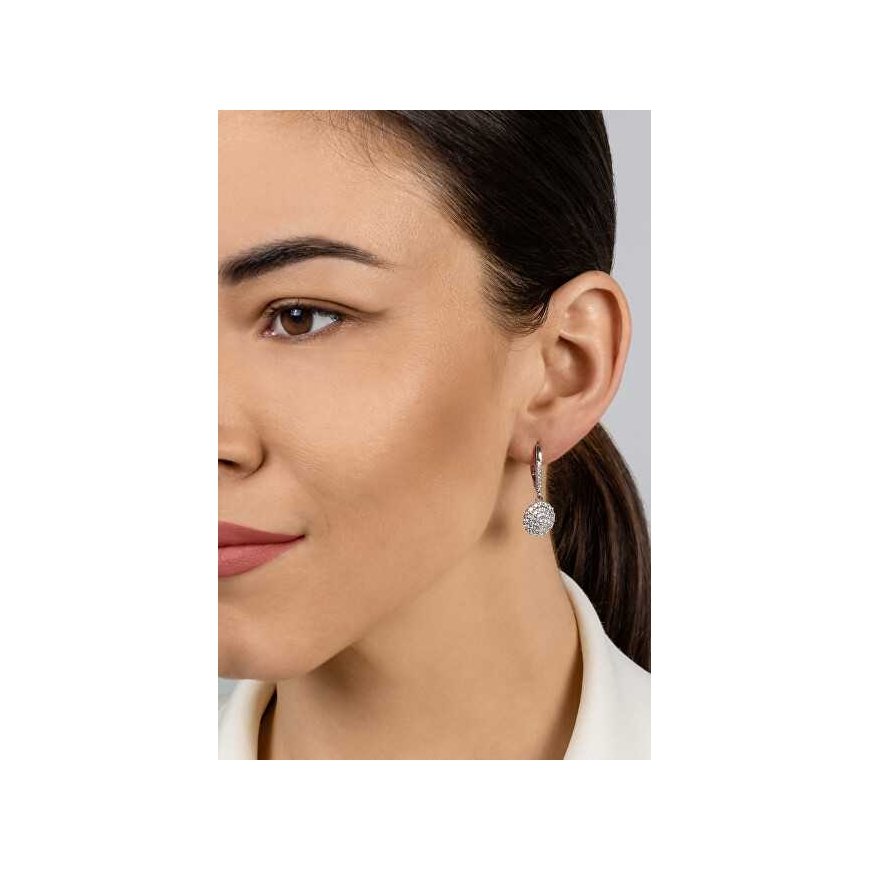 Brilio Silver Decent silver earrings with zircons EA730W – 3