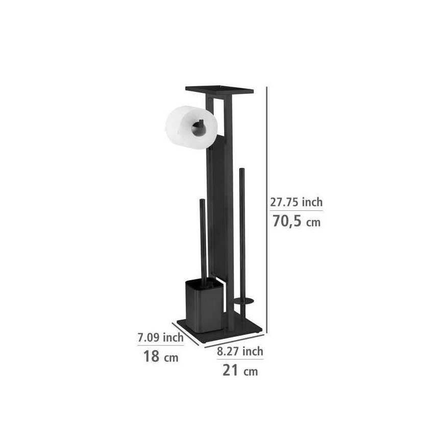 Wenko 4in1 DEBAR toilet brush and paper holder with shelf – 4