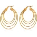 Troli Luxurious gold-plated hoop earrings Troli Luxurious gold-plated hoop earrings