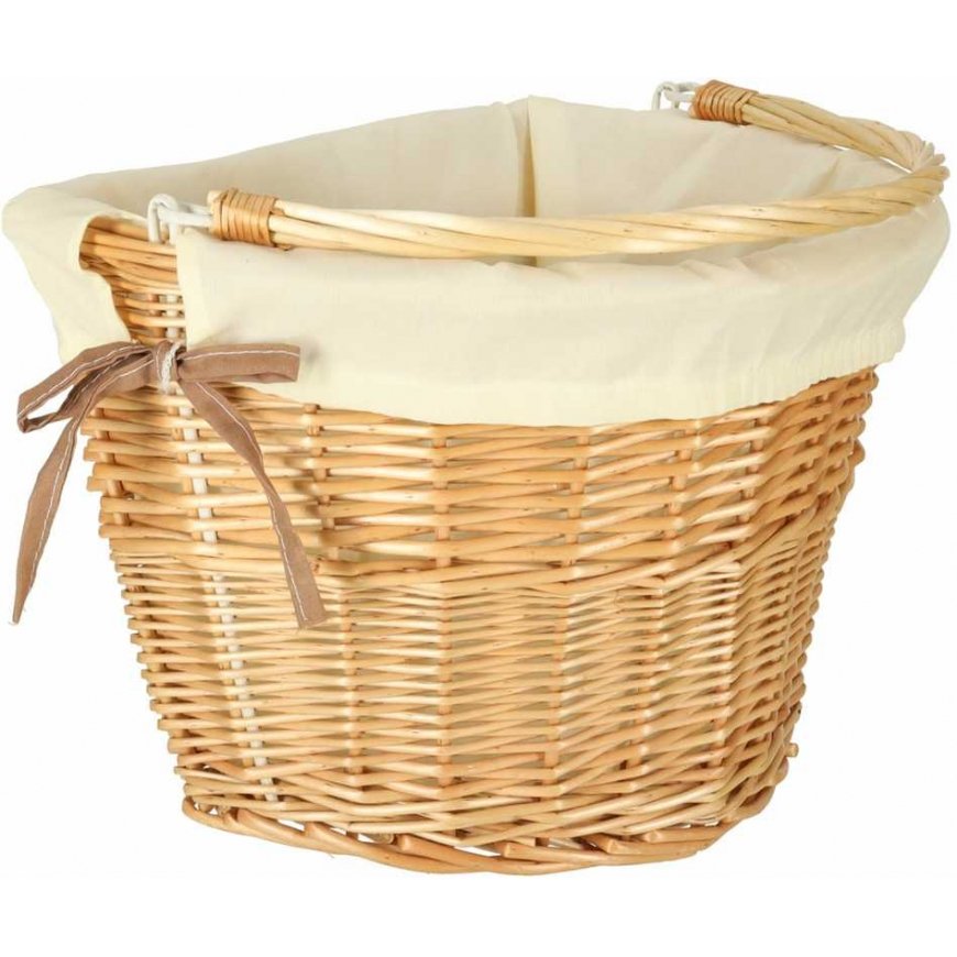 Proline Wicker basket for bicycle front basket, wicker white insert – 2