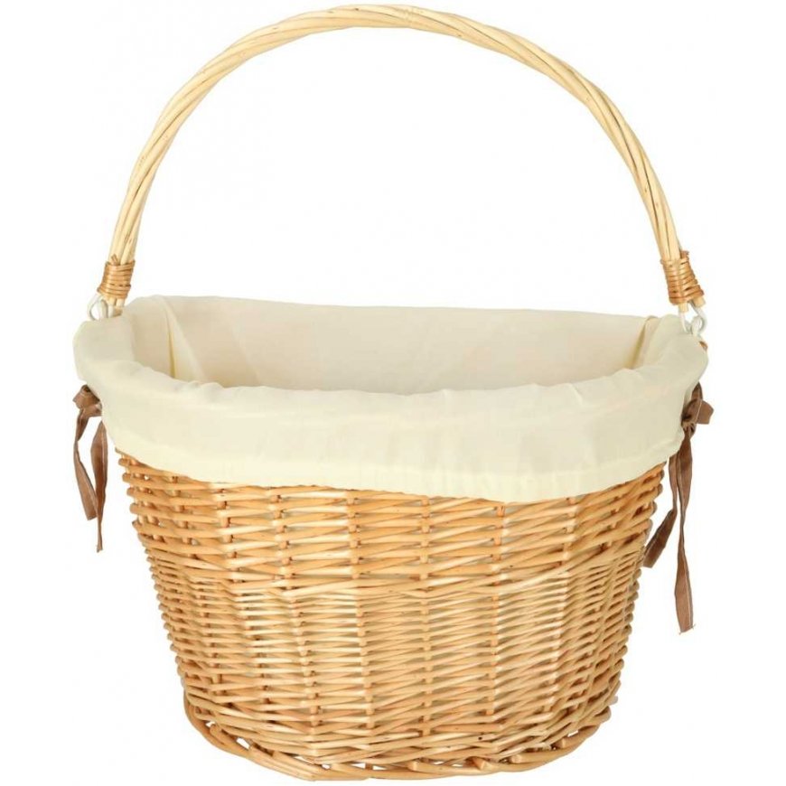 Proline Wicker basket for bicycle front basket, wicker white insert – 5