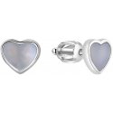 Beneto Silver sydänkorvakorut helmiäisellä AGUP1653S Beneto Silver sydänkorvakorut helmiäisellä AGUP1653S