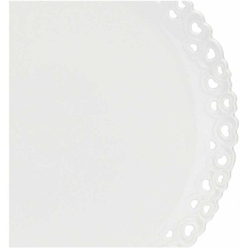 LA PORCELLANA BIANCA VALENTINO Koristeltu kakkulautanen 34 cm – 3