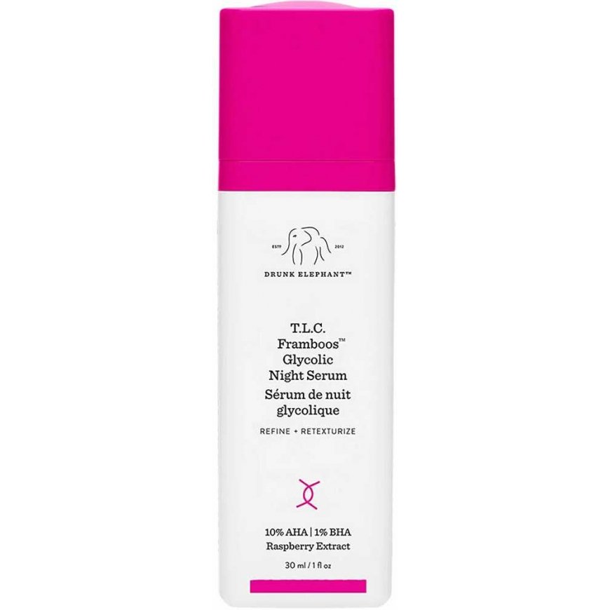 Drunk Elephant TLC Framboos Glycolic naktinis serumas, 30 ml
