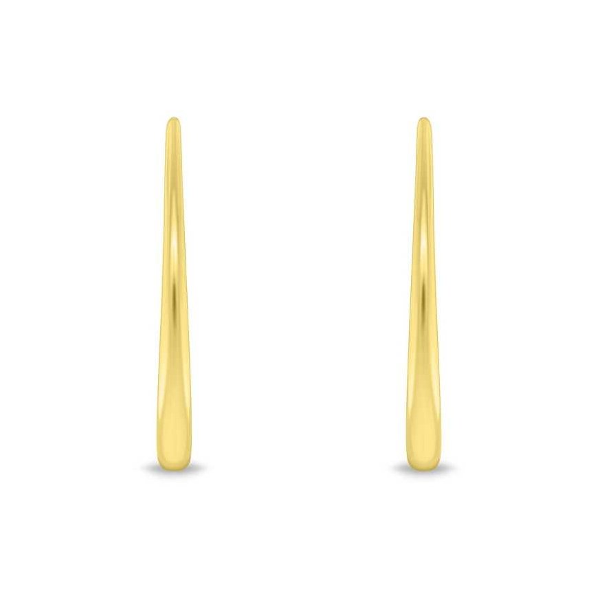 Brilio Silver Gold Plated Oval Earrings EA1146Y – 2