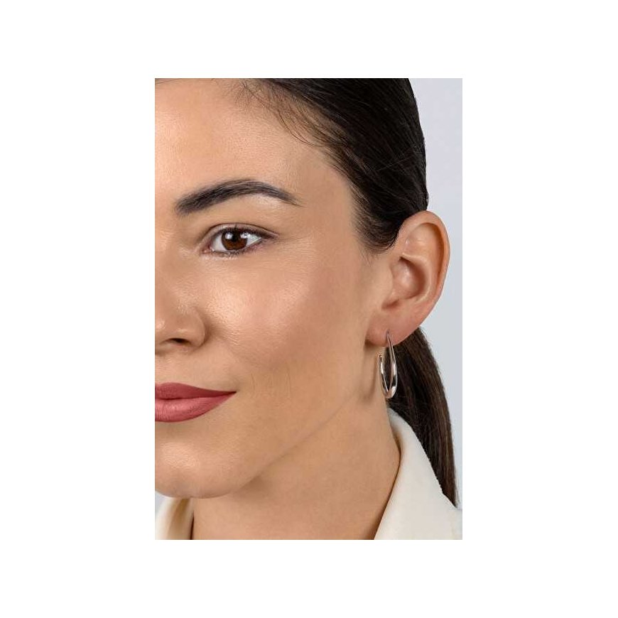 Brilio Silver Gold Plated Oval Earrings EA1146Y – 4