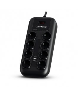 CyberPower P0820SUF0-DE liigpinge kaitsevahend Must 8 vahelduvvoolu kontakt 200 - 250 V 1,8 m