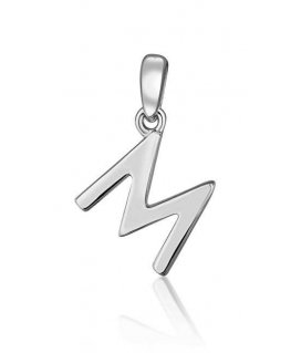 JVD Minimalist silver letter "M" pendant SVLP0948XH2000M