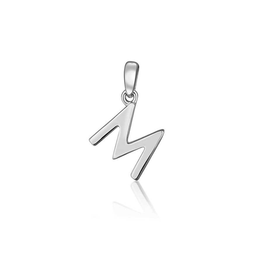 JVD Minimalist silver letter "M" pendant SVLP0948XH2000M