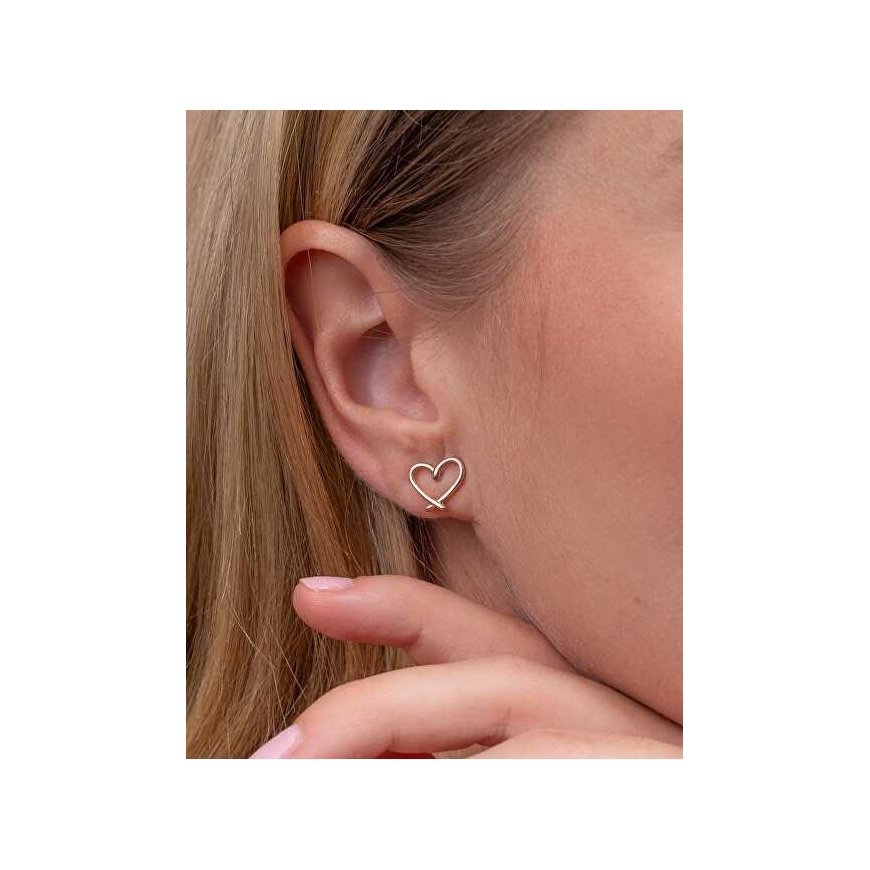 Vuch Minimalist auksinis-plated earrings Emery Gold Hearts