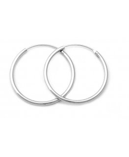 Beneto Elegant round earrings in silver AGUC351 / N