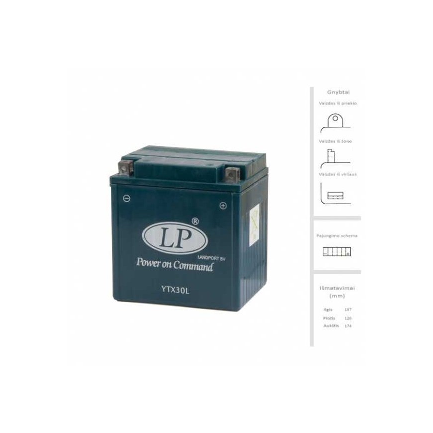 Landport Battery 30 Ah 385A EN 12V