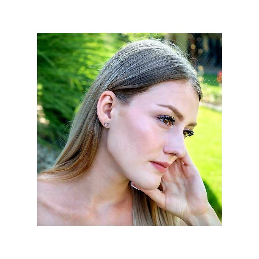 Beneto Romantic silver earrings Hearts AGUP2338L