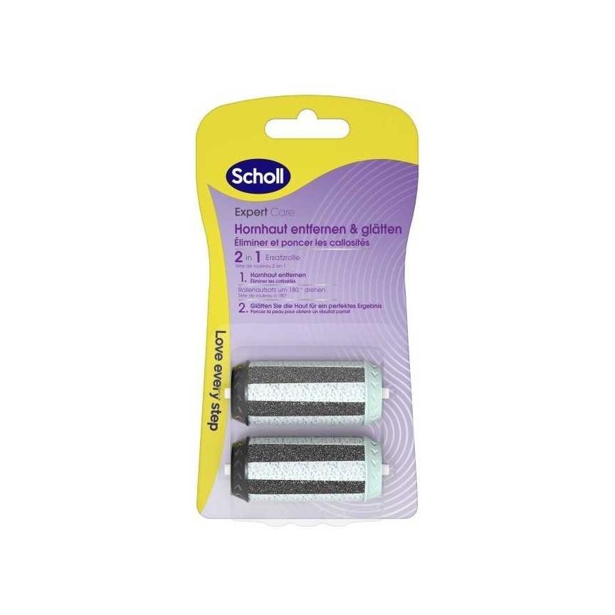 Scholl Electric File "Velvet Smooth Expert Care 2in1" File Replacement Head - "Smooth" 2 pcs. – 2