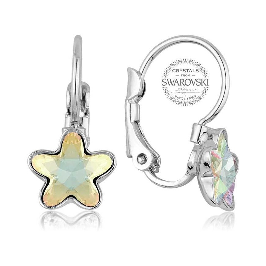 Levien Girl earrings with rainbow crystal STARBLOOM