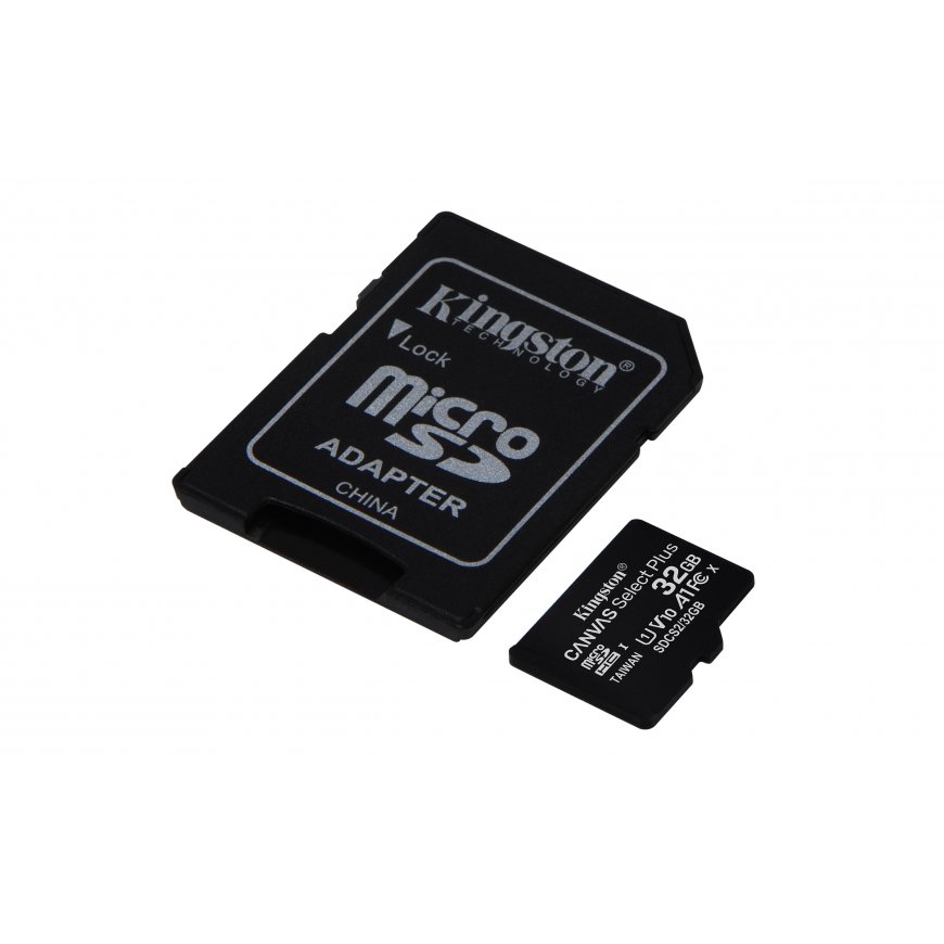 Kingston Technology 32GB micSDHC Canvas Select Plus 100R A1 C10 Card + ADP – 3