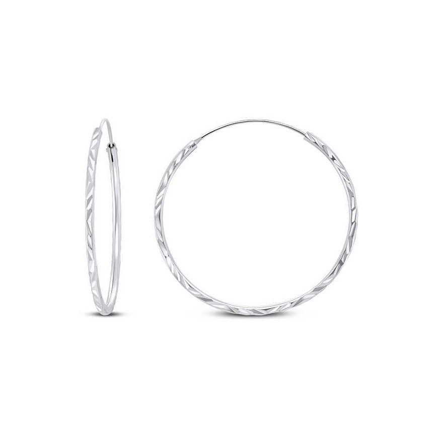 Brilio Silver Brilio Silver Timeless silver round earrings EA01
