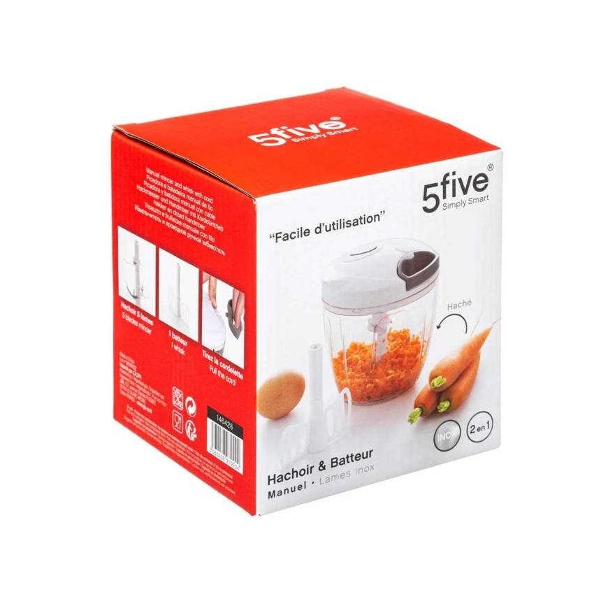 5five Simply Smart Vegetable Chopper with Blender Attachment, 2-in-1, Manual – 3