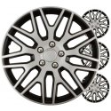 Versaco Kołpaki schaukeme 4pcs.. complete dakar black Silver 14" cali color box