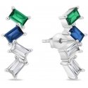 Brilio Silver Brilio Silver Stylish silver earrings with colored zircons EA1011WRBW Brilio Silver Brilio Silver Stylish silver earrings with colored zircons EA1011WRBW