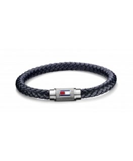 Tommy Hilfiger Trendikäs tummansininen nahkaranneke TH2701000