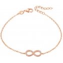 Beneto Rose gold plated silver bracelet with crystals AGB483 / 20-ROSE Beneto Rose gold plated silver bracelet with crystals AGB483 / 20-ROSE