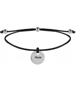 Troli Cord Bracelet Mum Black / Steel