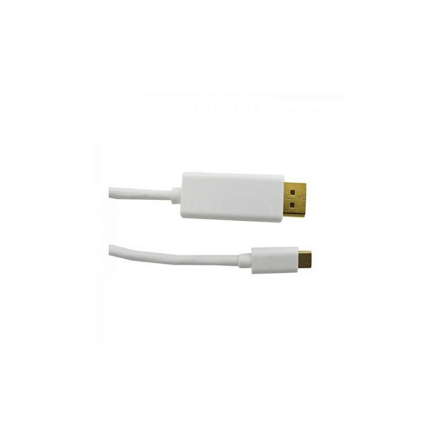 Qoltec 50412 видео кабель адаптер 1 m DisplayPort USB Type-C Белый – 2
