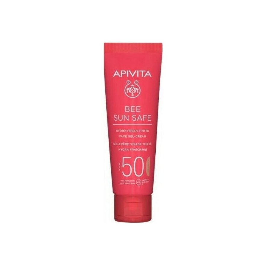 Apivita Bee Sun Hydra Fresh tinted face gel cream SPF50 50 ml