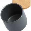 Zeller Zeller, Container with bamboo lid, 200 ml, ceramic, anthracite Zeller Zeller, Container with bamboo lid, 200 ml, ceramic, anthracite
