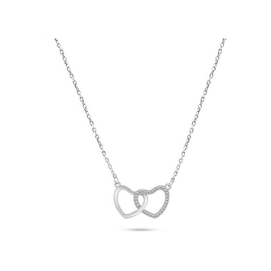Brilio Silver Brilio Silver Romantic silver necklace with zircons NCL91W