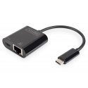 Digitus USB Type-C™ Gigabit Ethernet adapter with Power Delivery support