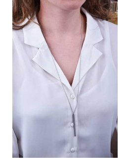 Troli Long steel necklace with pendant