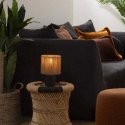 Atmosphera KOBY ceramic table lamp with woven shade, 24 cm Atmosphera KOBY ceramic table lamp with woven shade, 24 cm
