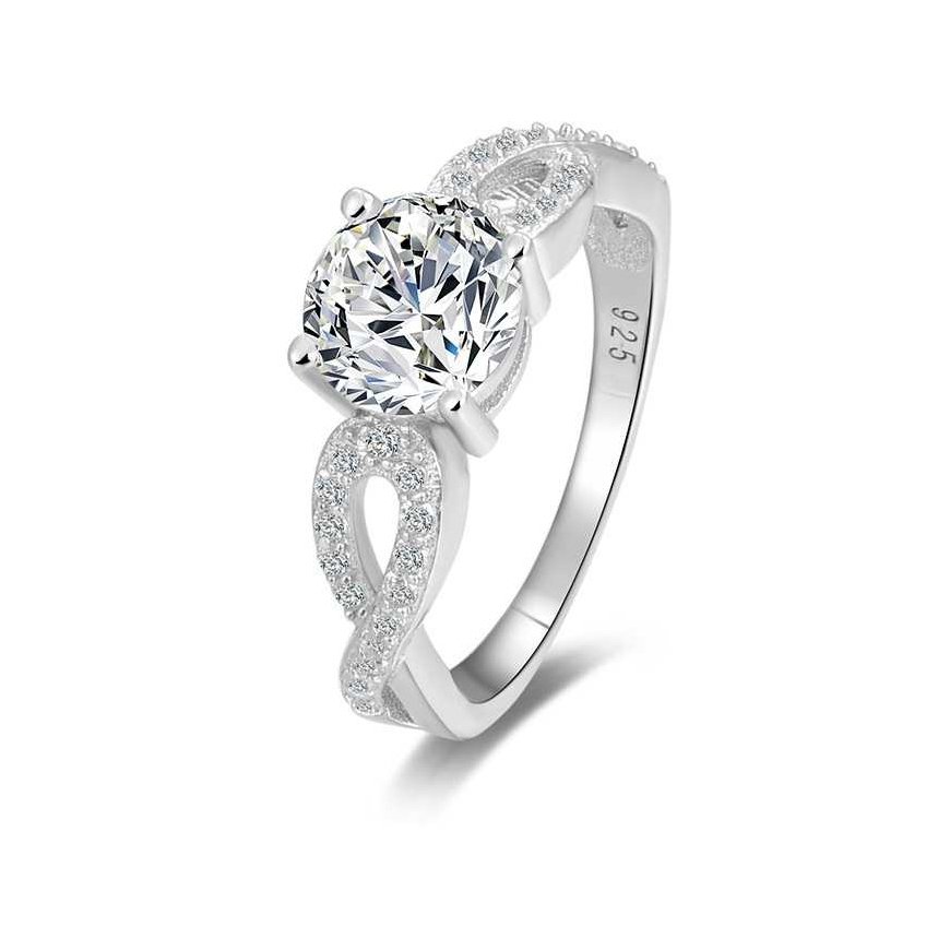 Beneto Sidabrinis glittering ring AGG204
