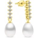 Brilio Silver Brilio Silver Charming gold-plated earrings with pearl and zircons EA950Y Brilio Silver Brilio Silver Charming gold-plated earrings with pearl and zircons EA950Y