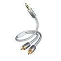 Inakustik 004100015 audiokaabel 1,5 m 3.5mm 2 x RCA Valge Inakustik 004100015 audiokaabel 1,5 m 3.5mm 2 x RCA Valge