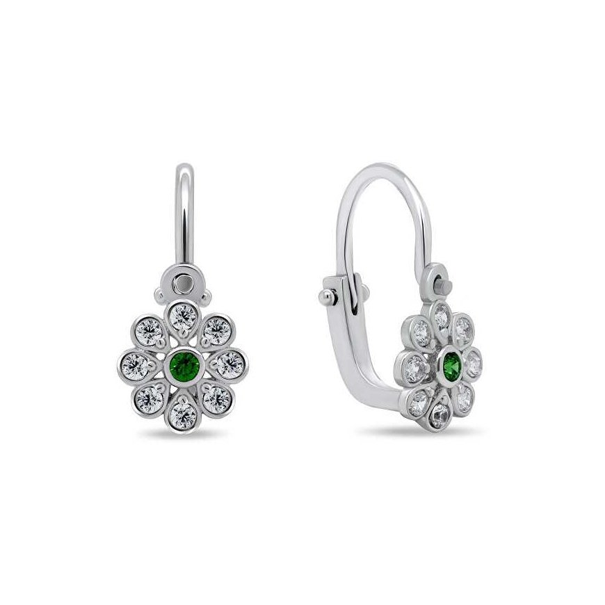 Brilio Silver Brilio Silver Delicate girl´s silver earrings Flowers EA190WG