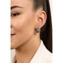 Brilio Silver Shiny silver earrings with green zircons EA12WG Brilio Silver Shiny silver earrings with green zircons EA12WG