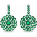 Brilio Silver Shiny silver earrings with green zircons EA12WG Brilio Silver Shiny silver earrings with green zircons EA12WG