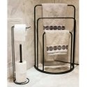 Bathroom Solutions Towel rack, black, 49.5x75cm, metal