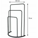 Bathroom Solutions Towel rack, black, 49.5x75cm, metal