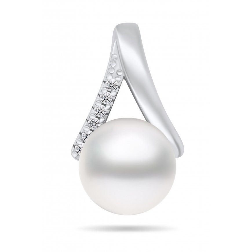 Brilio Silver Brilio Silver Elegant silver pendant with real pearl and zircons PT101W – 2