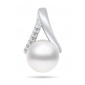 Brilio Silver Brilio Silver Elegant silver pendant with real pearl and zircons PT101W Brilio Silver Brilio Silver Elegant silver pendant with real pearl and zircons PT101W